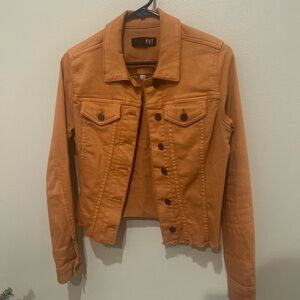 Kut from the Kloth Women's Vibrant Orange Jean Jacket size small